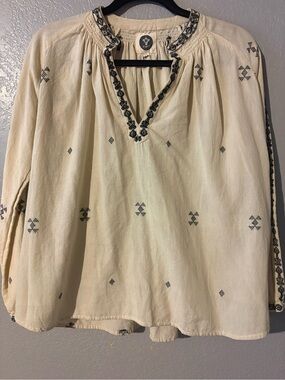 BSBEE Embroidered Boho Blouse Size XS